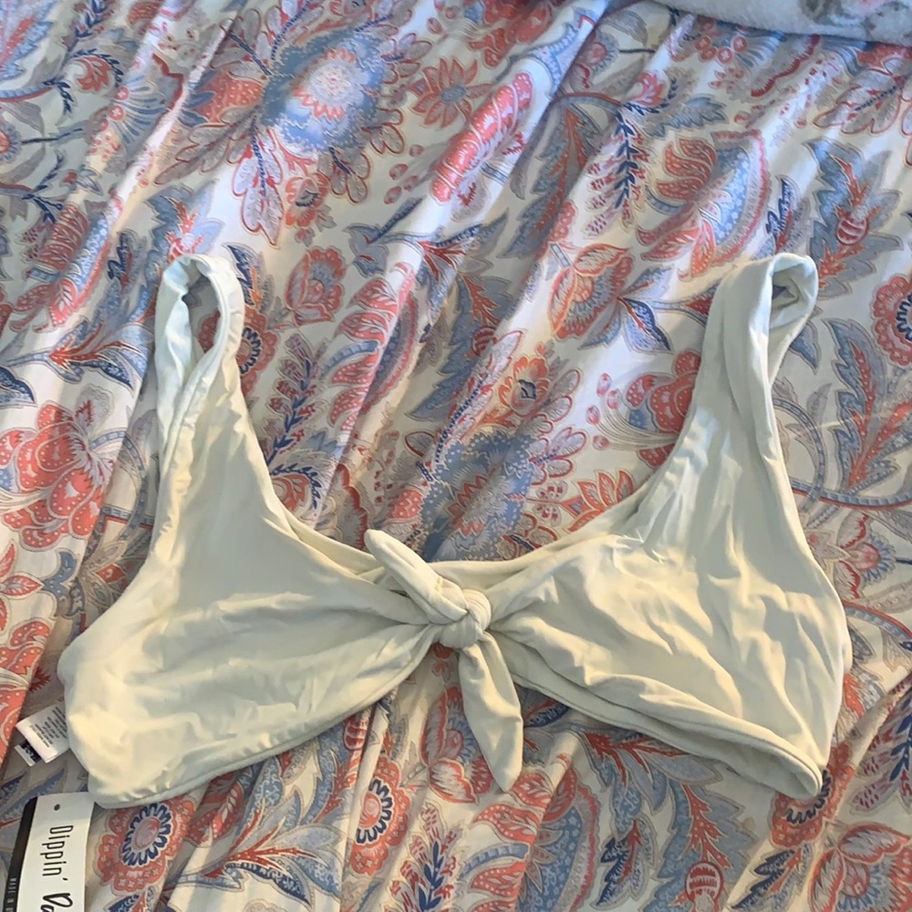 White Dippin' Daisies Bathing Suit Top